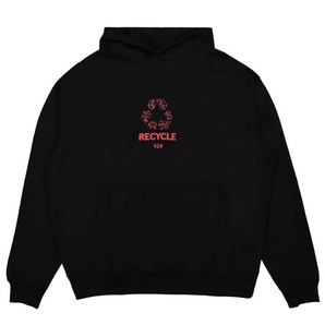 RECYCLE PRINTED OVERSIZE HOODIE