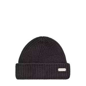 W. METAL PLATE LOGO BEANIE