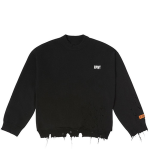 SHREDDED KNIT CREWNECK