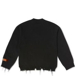 SHREDDED KNIT CREWNECK