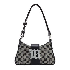 JACQUARD MONOGRAM SHOULDER BAG SMALL