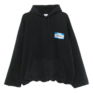 MY NAME STICKER CROPPED HOODIE