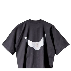 X GAP ENGINEERED BY BALENCIAGA CROPPED DOVE T-SHIRT
