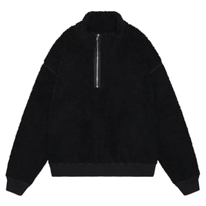 HEAVY WOOL BOA HALF ZIP