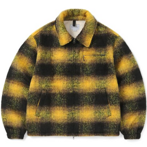 BRUSHED CHECK ZIP JACKET